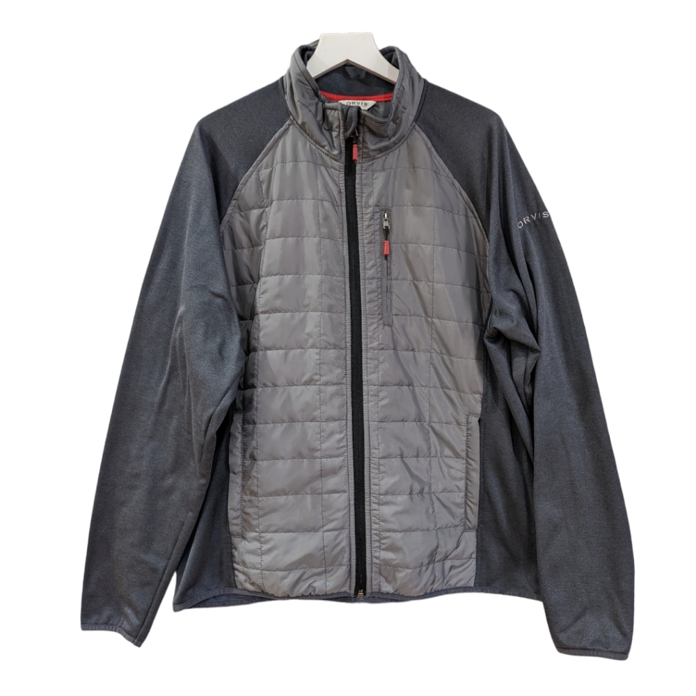 Orvis Men's Gray Quilted Hybrid Jacket